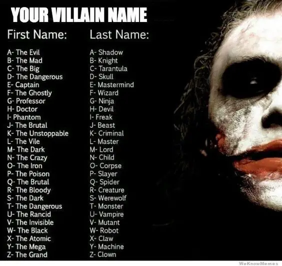 villain names